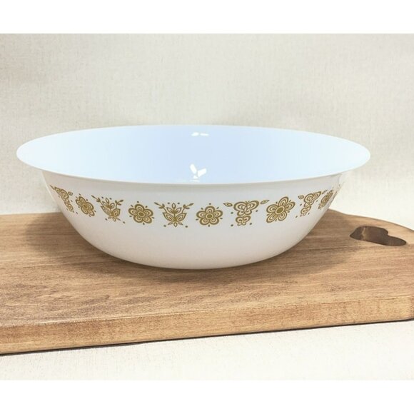 Corelle Butterfly Gold 10 x 3 Inch Serving Vegetable Bowl - Picture 1 of 6